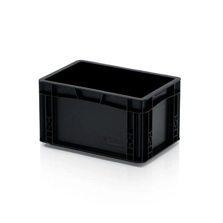 ESD Euro přepravka 30 cm × 20 cm × 17 cm, černá